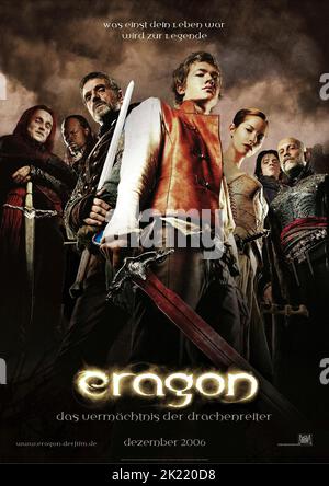 ROBERT CARLYLE, Djimon Hounsou, EDWARD SPELEERS, Jeremy Irons, Sienna Guillory, GARRETT HEDLUND, John Malkovich POSTER, Eragon, 2006 Banque D'Images