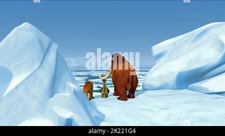 DIEGO, SID, Manny, ICE AGE : THE MELTDOWN, 2006 Banque D'Images