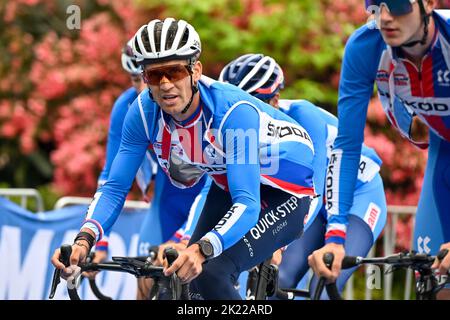 Zdenek Stybar tchèque de Quick-Step Alpha Vinyl photographié lors d'une séance d'entraînement en prévision des prochains championnats du monde de route UCI, à Wollongong, en Australie, le jeudi 22 septembre 2022. Les mondes se déroulent du 18 au 25 septembre. BELGA PHOTO DIRK WAEM Banque D'Images