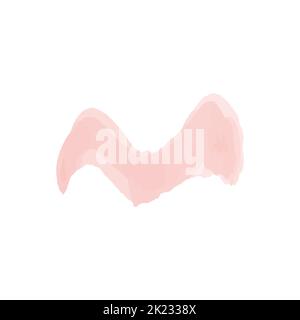 Vector Blush rose aquarelle taches peinture stropke. Aquarelle rose abstraite peinte à la main sur papier. Illustration de Vecteur