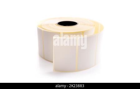 Roll with barcode stickers Stock Photo