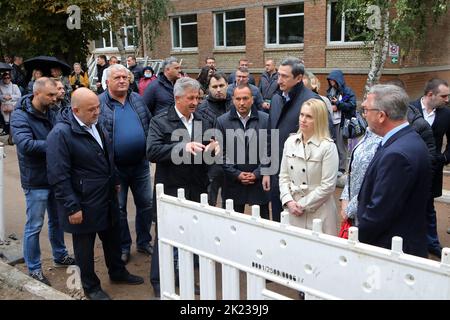 Non exclusif: KIEV, UKRAINE - 20 SEPTEMBRE 2022 - Ambassadeur extraordinaire et plénipotentiaire des États-Unis d'Amérique en Ukraine Bridget A. Banque D'Images