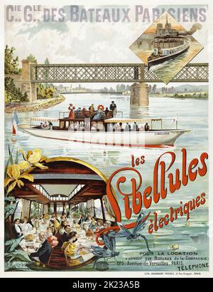 FRÉDÉRIC HUGO d'ALESI (1849-1906) affiche de voyage Libellules c 1890-1900 Banque D'Images