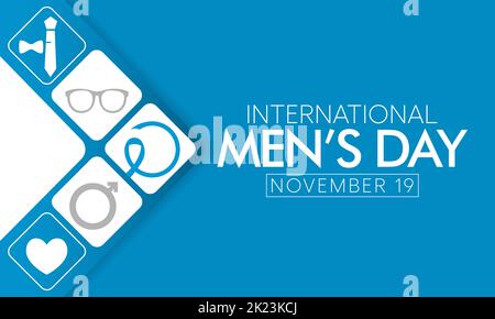 La Journée internationale de l'Homme (IMD) est observée chaque année sur 19 novembre, Illustration de Vecteur