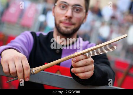 Italie, Sansepolcro (Arezzo), 11 septembre 2022 : Palio de Crossbow (Palio della Balestra). Il s'agit d'un événement historique qui a été tenu en permanence Banque D'Images