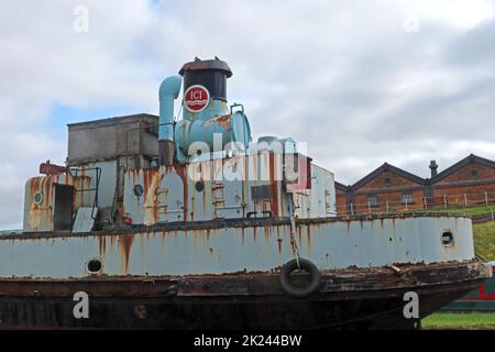 Imperial Chemical Industries, ici Cuddington Boat, construit en 1948 par Yarwood, W J & Sons Ltd, Northwich Banque D'Images