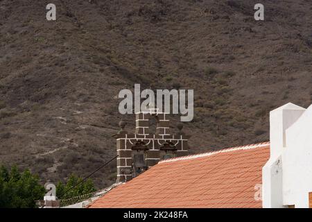 Barranco de Fataga sur l'île des Canaries de Gran Canaria en été Banque D'Images