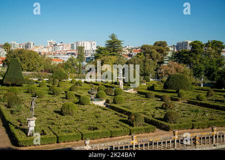 Azulejos à la Maison et le jardin du Palacio Fronteira à Benfica dans la ville de Lisbonne au Portugal.Portugal, Lisbonne, octobre 2021 Banque D'Images