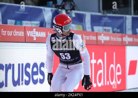 Manuel Fettner (Österreich / AUT) BEI der Qualification zum FIS-Weltcup 2022 Skifliegen Oberstdorf Banque D'Images