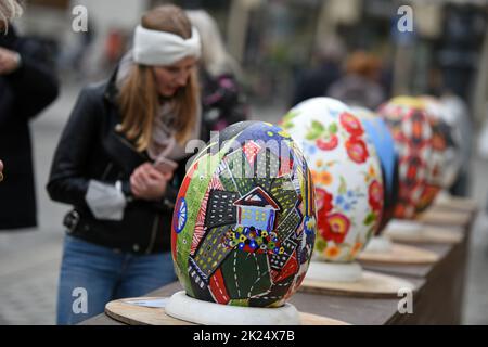 Ostermarkt auf der Freyung à Vienne - marché de Pâques sur le Freyung à Vienne Banque D'Images