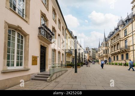 Luxembourg, mai 2022. Vue extérieure du Grand Palais Ducal de Luxembourg en centre-ville Banque D'Images