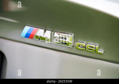 Como, Italie - 22 mai 2022 : image éditoriale d'un logo BMW M3 CSL sur une voiture. Banque D'Images