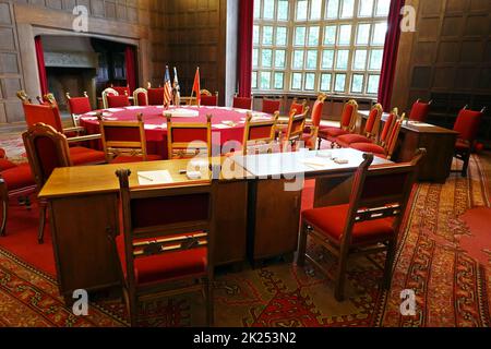 historisches Schloss Cäcilienhof, Ort der Potsdamer Konferenz 1945, Deutschland, Brandebourg, Potsdam Banque D'Images