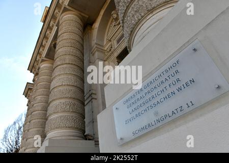 Justizpalast auf dem Schmerlingplatz à Vienne, mit Oberster Gerichtshof (OGH), Österreich, Europa - Palais de Justice sur Schmerlingplatz à Vienne, WIT Banque D'Images