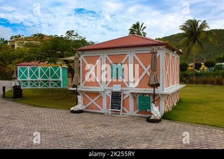 St Thomas, USVI - 4 mai 2022 : vue sur le port de plaisance de Yacht Haven Grande à St Thomas, USVI. Banque D'Images