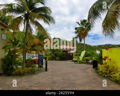 St Thomas, USVI - 4 mai 2022 : vue sur le port de plaisance de Yacht Haven Grande à St Thomas, USVI. Banque D'Images