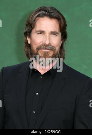 Christian Bale participe à la première européenne de 'Amsterdam' à Odeon Luxe Leicester Square à Londres, en Angleterre. Banque D'Images