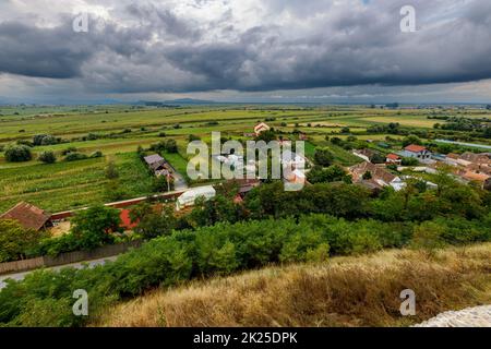 Le village de Feldiora Marienburg en Roumanie Banque D'Images