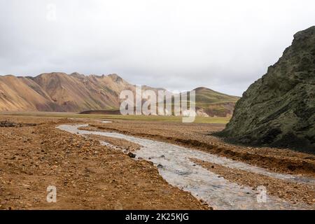 Paysage de la région de Landmannalaugar, Réserve naturelle de Fjallabak, Islande Banque D'Images