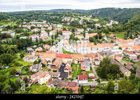 La ville Vranov nad Dyji République tchèque Banque D'Images