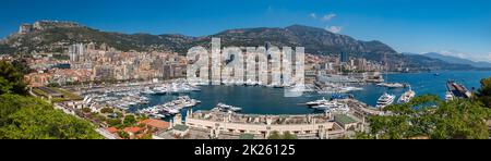 Panorama de Monaco - Port Hercules Banque D'Images