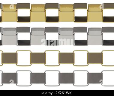 Chaînes carrées transparentes Banque D'Images