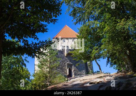 Vue sur le château de Kokorin Banque D'Images