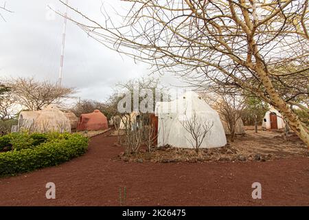 Zone de conservation de Ngorongoro, Tanzanie - 7 novembre 2017 : refuges pour touristes Banque D'Images