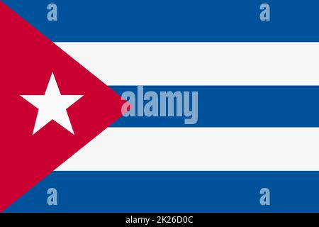 Illustration d'arrière-plan Cuba Flad grand fichier rouge blanc étoile bleu Banque D'Images