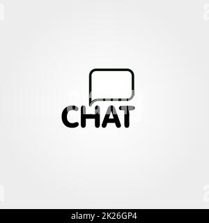 Chat communication. Conversation dialogue. Appel logo Vector. Isolées l'icône chat signe. Banque D'Images