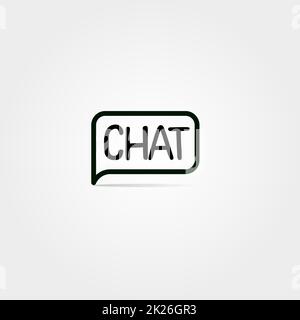 Chat communication. Conversation dialogue. Appel logo Vector. Isolées l'icône chat signe. Banque D'Images