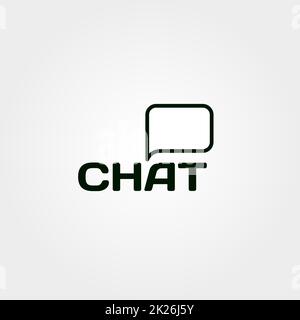 Chat. La communication. La conversation. La conversation. Le dialogue. Appel. Vecteur. Logo. Icône. Isolées. Banque D'Images