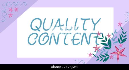 Inspiration montrant le contenu de qualité des panneaux. Contenu d'approche commerciale qui offre de la valeur et se compose d'une grande écriture cadre décoré avec des fleurs colorées et de feuillage arrangé harmonieusement. Banque D'Images