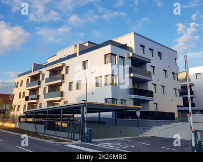 Bâtiment résidentiel moderne à Varazdin, Croatie Banque D'Images