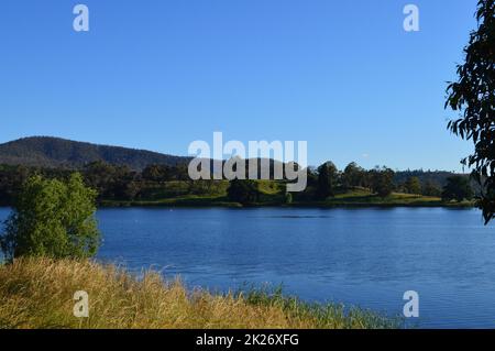 Vue sur le lac Wallace dans la région rurale de Nouvelle-Galles du Sud, Australie Banque D'Images