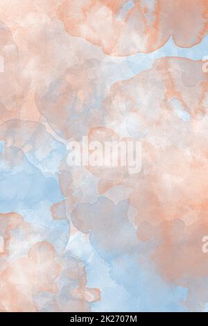 Fond aquarelle dans les tons jaune, rouge, orange et rose Banque D'Images