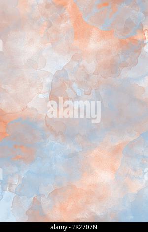 Fond aquarelle dans les tons jaune, rouge, orange et rose Banque D'Images