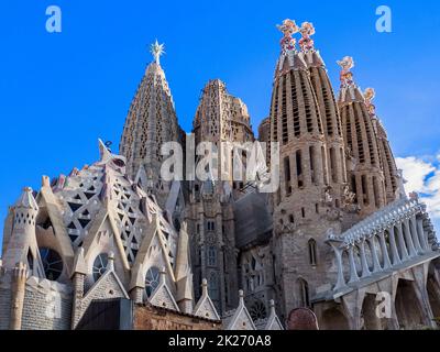 Espagne - Barcelone, Sagrada FamÃ­lia - Temple d'expiation de la Sainte famille Banque D'Images