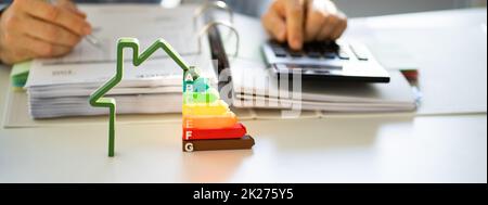 Calculateur de maison à faible consommation d'énergie Banque D'Images