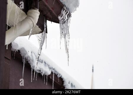 mosquée minaret et il neige, hiver dur en turquie, il neige, c'est un hiver dur Banque D'Images