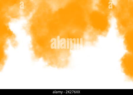 arrière-plan en poudre abstraite. Explosion de poudre colorée sur fond blanc. Nuage de couleur Banque D'Images