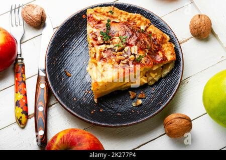 Tarte aux pommes, espace de copie Banque D'Images