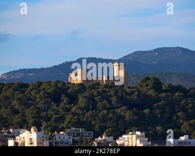 Espagne - Majorque, Castell de Bellver à Palma de Majorque, dans la mer Méditerranée Banque D'Images