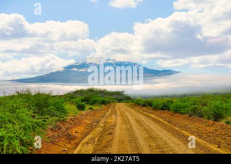 Photos du Kilimanjaro enneigé au Kenya Banque D'Images