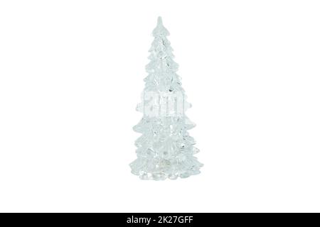 Arbre de Noël Crislat isolé sur fond blanc Banque D'Images