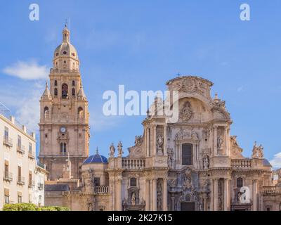 Espagne, Murcie - Cathédrale - Santa MarÃ­a de Murcia à la Plaza Cardinal Belluga Banque D'Images