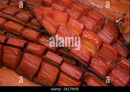 Divers produits de poisson fumé Banque D'Images