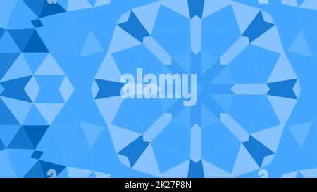 Arrière-plan abstrait du kaléidoscope dans des tons de bleu pâle Banque D'Images
