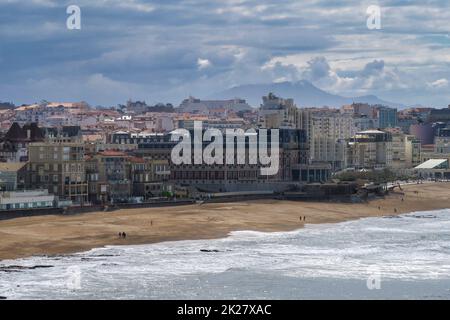 Biarritz et ses célèbres plages de sable Banque D'Images