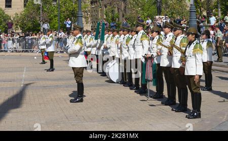 Presidential guard band in Santiago de Chile Stock Photo